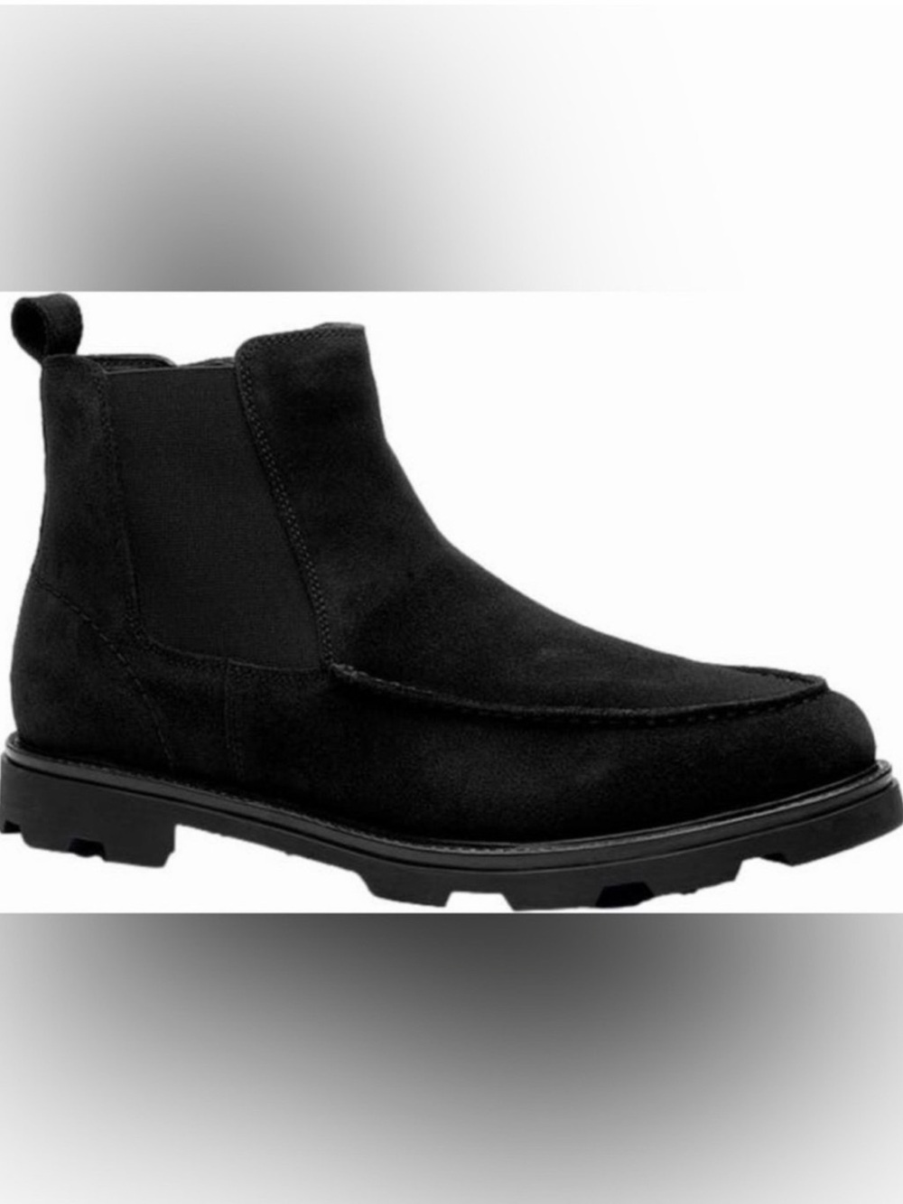 A. Veer Dwayne Chelsea Men's Black Suede Chukka Boots - Side-Zip Comfort